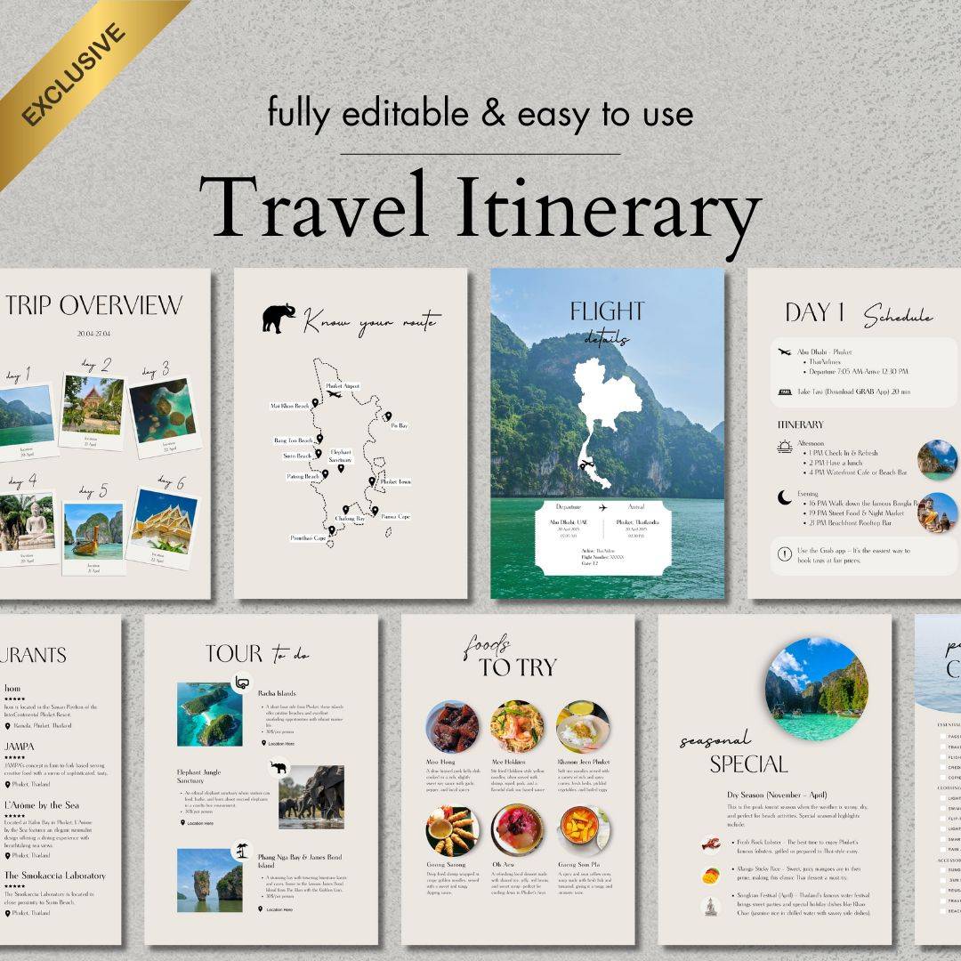 Travel Itinerary Templates Site Vee